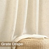 image:imageDriftAway Natural Linen Curtains 84 Inches Long 3 Pound Thick Semi Sheer 2 Panels Farmhouse Real Flax 3 Inch Rod Pocket Back Tab Boho Rustic Light Filtering Window Drapes for Bedroom Privacy AssuredLight Linen