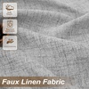 image:imageDriftAway Natural Linen Curtains 84 Inches Long 3 Pound Thick Semi Sheer 2 Panels Farmhouse Real Flax 3 Inch Rod Pocket Back Tab Boho Rustic Light Filtering Window Drapes for Bedroom Privacy AssuredGrey