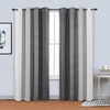 image:imageDriftAway Ombre Linen Textured Gradient Color Lined Blackout Grommet Window Curtains for Living Room Bedroom 2 Panels 50 Inch by 84 Inch Gray