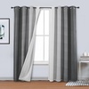 image:imageDriftAway Ombre Linen Textured Gradient Color Lined Blackout Grommet Window Curtains for Living Room Bedroom 2 Panels 50 Inch by 84 Inch Gray