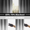 image:imageDriftAway Ombre Linen Textured Gradient Color Lined Blackout Grommet Window Curtains for Living Room Bedroom 2 Panels 50 Inch by 84 Inch Gray to White