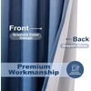 image:imageDriftAway Ombre Linen Textured Gradient Color Lined Blackout Grommet Window Curtains for Living Room Bedroom 2 Panels 50 Inch by 84 Inch Navy Blue