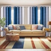 image:imageDriftAway Ombre Linen Textured Gradient Color Lined Blackout Grommet Window Curtains for Living Room Bedroom 2 Panels 50 Inch by 84 Inch Navy Blue