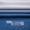 image:imageDriftAway Ombre Linen Textured Gradient Color Lined Blackout Grommet Window Curtains for Living Room Bedroom 2 Panels 50 Inch by 84 Inch White to Navy Blue