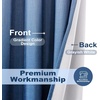 image:imageDriftAway Ombre Linen Textured Gradient Color Lined Blackout Grommet Window Curtains for Living Room Bedroom 2 Panels 50 Inch by 84 Inch White to Navy Blue