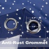 image:imageDriftAway Ombre Linen Textured Gradient Color Lined Blackout Grommet Window Curtains for Living Room Bedroom 2 Panels 52 Inch by 84 Inch Navy Blue to White with Twinkle Silver Stars