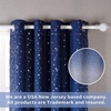 image:imageDriftAway Ombre Linen Textured Gradient Color Lined Blackout Grommet Window Curtains for Living Room Bedroom 2 Panels 52 Inch by 84 Inch Navy Blue to White with Twinkle Silver Stars