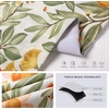 image:imageDriftAway Orange Harvest Linen Lined Valance Double Layer Room Darkening Blackout Floral Window Valances Autumn Fall Printed Vintage Topper 3 inch Rod Pocket 52 Inch by 18 Inch Orange Coral GoldLight LinenOrange