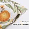 image:imageDriftAway Orange Harvest Linen Lined Valance Double Layer Room Darkening Blackout Floral Window Valances Autumn Fall Printed Vintage Topper 3 inch Rod Pocket 52 Inch by 18 Inch Orange Coral GoldLight LinenOrange