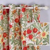 image:imageDriftAway Orange Harvest Linen Lined Valance Double Layer Room Darkening Blackout Floral Window Valances Autumn Fall Printed Vintage Topper 3 inch Rod Pocket 52 Inch by 18 Inch Orange Coral GoldLight LinenOrange