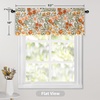 image:imageDriftAway Orange Harvest Linen Lined Valance Double Layer Room Darkening Blackout Floral Window Valances Autumn Fall Printed Vintage Topper 3 inch Rod Pocket 52 Inch by 18 Inch Orange Coral GoldLight LinenOrange