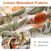 image:imageDriftAway Orange Harvest Linen Lined Valance Double Layer Room Darkening Blackout Floral Window Valances Autumn Fall Printed Vintage Topper 3 inch Rod Pocket 52 Inch by 18 Inch Orange Coral GoldLight LinenOrange