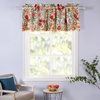 image:imageDriftAway Orange Harvest Linen Lined Valance Double Layer Room Darkening Blackout Floral Window Valances Autumn Fall Printed Vintage Topper 3 inch Rod Pocket 52 Inch by 18 Inch Orange Coral GoldLight LinenOrange