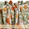 image:imageDriftAway Orange Harvest Linen Lined Valance Double Layer Room Darkening Blackout Floral Window Valances Autumn Fall Printed Vintage Topper 3 inch Rod Pocket 52 Inch by 18 Inch Orange Coral GoldLight LinenOrange