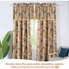 image:imageDriftAway Orange Harvest Linen Lined Valance Double Layer Room Darkening Blackout Floral Window Valances Autumn Fall Printed Vintage Topper 3 inch Rod Pocket 52 Inch by 18 Inch Orange Coral GoldLight LinenOrange