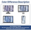 image:imageDriftAway Paint Brush Watercolor Lined Thermal Insulated Blackout Window Curtain Valance Rod Pocket Navy Blue White Ink Stripe Pattern 2 Layers 52 Inch by 18 Inch Plus 2 Inch Header 1 PackNavy Blue