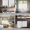 image:imageDriftAway Pinch Pleat Kitchen Curtains Linen Textured Short Linen Cafe Curtains for Small Window Bathroom Laundry Room 2 Panels Back Tabs Farmhouse Rustic 30 x 24 Inches Birch WhiteBirch White