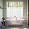 image:imageDriftAway Pinch Pleat Kitchen Curtains Linen Textured Short Linen Cafe Curtains for Small Window Bathroom Laundry Room 2 Panels Back Tabs Farmhouse Rustic 30 x 24 Inches Birch WhiteBirch White