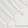 image:imageDriftAway Pinch Pleat Linen Textured Semi Sheer Solid Farmhouse and Modern Rustic Linen Curtains 2 Panels 50 inches Wide by 84 Inches Long Drapes for Living Room Bedroom Light Linen BirchLight Linen Birch
