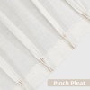 image:imageDriftAway Pinch Pleat Linen Textured Semi Sheer Solid Farmhouse and Modern Rustic Linen Curtains 2 Panels 50 inches Wide by 84 Inches Long Drapes for Living Room Bedroom Light Linen BirchLight Linen Birch