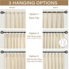 image:imageDriftAway Pinch Pleat Linen Textured Semi Sheer Solid Farmhouse and Modern Rustic Linen Curtains 2 Panels 50 inches Wide by 84 Inches Long Drapes for Living Room Bedroom Light Linen BirchBeige