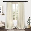 image:imageDriftAway Pinch Pleat Linen Textured Semi Sheer Solid Farmhouse and Modern Rustic Linen Curtains 2 Panels 50 inches Wide by 84 Inches Long Drapes for Living Room Bedroom Light Linen BirchLight Linen Birch