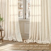 image:imageDriftAway Pinch Pleat Linen Textured Semi Sheer Solid Farmhouse and Modern Rustic Linen Curtains 2 Panels 50 inches Wide by 84 Inches Long Drapes for Living Room Bedroom Light Linen BirchBeige