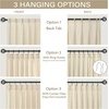 image:imageDriftAway Pinch Pleat Linen Textured Semi Sheer Solid Farmhouse and Modern Rustic Linen Curtains 2 Panels 50 inches Wide by 84 Inches Long Drapes for Living Room Bedroom Light Linen BirchBeige