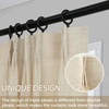 image:imageDriftAway Pinch Pleat Linen Textured Semi Sheer Solid Farmhouse and Modern Rustic Linen Curtains 2 Panels 50 inches Wide by 84 Inches Long Drapes for Living Room Bedroom Light Linen BirchBeige