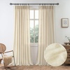 image:imageDriftAway Pinch Pleat Linen Textured Semi Sheer Solid Farmhouse and Modern Rustic Linen Curtains 2 Panels 50 inches Wide by 84 Inches Long Drapes for Living Room Bedroom Light Linen BirchBeige