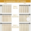 image:imageDriftAway Pinch Pleat Linen Textured Semi Sheer Solid Farmhouse and Modern Rustic Linen Curtains 2 Panels 50 inches Wide by 84 Inches Long Drapes for Living Room Bedroom Light Linen BirchBeige