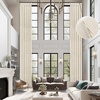 image:imageDriftAway Pinch Pleat Linen Textured Semi Sheer Solid Farmhouse and Modern Rustic Linen Curtains 2 Panels 50 inches Wide by 84 Inches Long Drapes for Living Room Bedroom Light Linen BirchBeige
