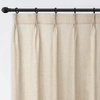 image:imageDriftAway Pinch Pleat Linen Textured Semi Sheer Solid Farmhouse and Modern Rustic Linen Curtains 2 Panels 50 inches Wide by 84 Inches Long Drapes for Living Room Bedroom Light Linen BirchBeige
