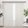 image:imageDriftAway Pinch Pleat Linen Textured Semi Sheer Solid Farmhouse and Modern Rustic Linen Curtains 2 Panels 50 inches Wide by 84 Inches Long Drapes for Living Room Bedroom Light Linen BirchLight Linen Birch