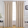 image:imageDriftAway Pinch Pleat Linen Textured Semi Sheer Solid Farmhouse and Modern Rustic Linen Curtains 2 Panels 50 inches Wide by 84 Inches Long Drapes for Living Room Bedroom Light Linen BirchBeige