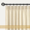 image:imageDriftAway Pinch Pleat Linen Textured Semi Sheer Solid Farmhouse and Modern Rustic Linen Curtains 2 Panels 50 inches Wide by 84 Inches Long Drapes for Living Room Bedroom Light Linen BirchBeige