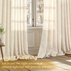 image:imageDriftAway Pinch Pleat Linen Textured Semi Sheer Solid Farmhouse and Modern Rustic Linen Curtains 2 Panels 50 inches Wide by 84 Inches Long Drapes for Living Room Bedroom Light Linen BirchBeige