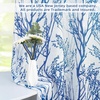 image:imageDriftAway Pinch Pleat Linen Textured Thermal Window Curtains for Living Room Bedroom Linen Curtains 2 Panels 52 inches Wide by 84 Inches Long Semi Sheer Drapes Back Tabs Tree Branch Pattern White Blue