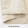image:imageDriftAway Pinch Pleat Valance for Kitchen Window Linen Textured Valance for Living Room Farmhouse Semi Sheer Linen Curtain Valance Window Treatment Back Tabs 50 Inches by 16 Inches Light LinenBeige