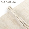 image:imageDriftAway Pinch Pleat Valance for Kitchen Window Linen Textured Valance for Living Room Farmhouse Semi Sheer Linen Curtain Valance Window Treatment Back Tabs 50 Inches by 16 Inches Light LinenBeige