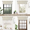 image:imageDriftAway Pinch Pleat Valance for Kitchen Window Linen Textured Valance for Living Room Farmhouse Semi Sheer Linen Curtain Valance Window Treatment Back Tabs 50 Inches by 16 Inches Light LinenBeige