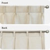 image:imageDriftAway Pinch Pleat Valance for Kitchen Window Linen Textured Valance for Living Room Farmhouse Semi Sheer Linen Curtain Valance Window Treatment Back Tabs 50 Inches by 16 Inches Light LinenBeige