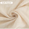 image:imageDriftAway Pinch Pleat Valance for Kitchen Window Linen Textured Valance for Living Room Farmhouse Semi Sheer Linen Curtain Valance Window Treatment Back Tabs 50 Inches by 16 Inches Light LinenBeige