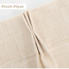 image:imageDriftAway Pinch Pleat Valance for Kitchen Window Linen Textured Valance for Living Room Farmhouse Semi Sheer Linen Curtain Valance Window Treatment Back Tabs 50 Inches by 16 Inches Light LinenBeige