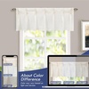 image:imageDriftAway Pinch Pleat Valance for Kitchen Window Linen Textured Valance for Living Room Farmhouse Semi Sheer Linen Curtain Valance Window Treatment Back Tabs 50 Inches by 16 Inches Light LinenLight Linen