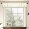 image:imageDriftAway Pinch Pleat Valance for Kitchen Window Linen Textured Valance for Living Room Farmhouse Semi Sheer Linen Curtain Valance Window Treatment Back Tabs 50 Inches by 16 Inches Light LinenLight Linen