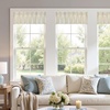 image:imageDriftAway Pinch Pleat Valance for Kitchen Window Linen Textured Valance for Living Room Farmhouse Semi Sheer Linen Curtain Valance Window Treatment Back Tabs 50 Inches by 16 Inches Light LinenBeige