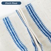 image:imageDriftAway Pinch Pleated Curtains 84 Inches Long 2 Panels 52 Inch Width Natural Linen Blended Light Filtering Pinch Pleat Curtains for Bedroom Farmhouse Navy Blue Striped Semi Sheer with Back Tab