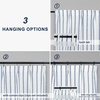 image:imageDriftAway Pinch Pleated Curtains 84 Inches Long 2 Panels 52 Inch Width Natural Linen Blended Light Filtering Pinch Pleat Curtains for Bedroom Farmhouse Navy Blue Striped Semi Sheer with Back Tab