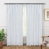 image:imageDriftAway Pinch Pleated Curtains 84 Inches Long 2 Panels 52 Inch Width Natural Linen Blended Light Filtering Pinch Pleat Curtains for Bedroom Farmhouse Navy Blue Striped Semi Sheer with Back Tab